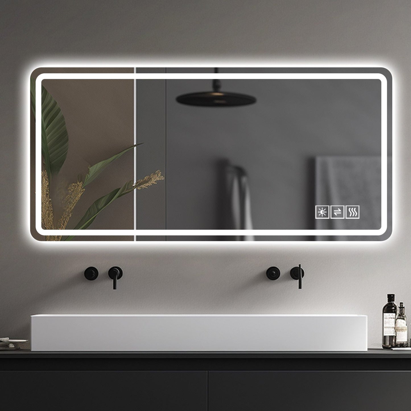 28*60inch LED Bathroom Vanity Mirror ,wall mirror,Anti - Fog, Dimmable,Shatter - Proof Tempered Glass, Ideal for Bathroom Wall Decor, Beauty Makeup and ShavingDecorative Mirrors, Mirrorsas PicMirrors