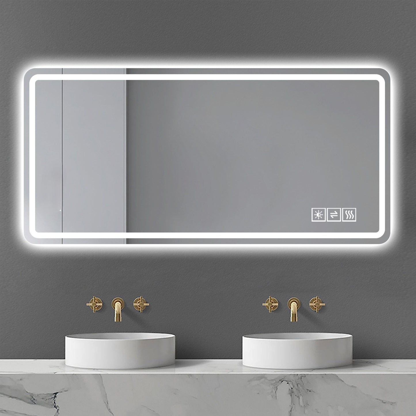 28*60inch LED Bathroom Vanity Mirror ,wall mirror,Anti - Fog, Dimmable,Shatter - Proof Tempered Glass, Ideal for Bathroom Wall Decor, Beauty Makeup and ShavingDecorative Mirrors, Mirrorsas PicMirrors