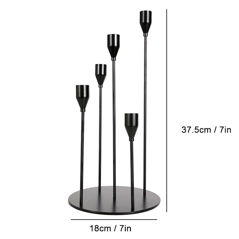 5 Head Luxury Metal Candle Holders Exquisite Candlestick Candle Stand Wedding Table Centerpieces Christmas Home Party DecorationCandle HoldersCNCandle Holders