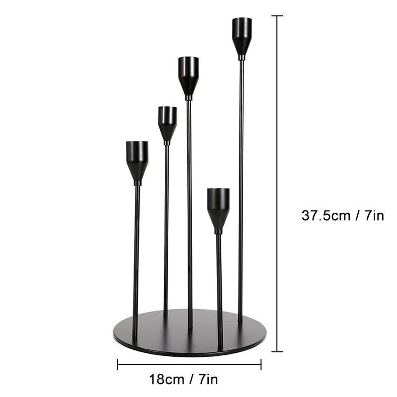 5 Head Luxury Metal Candle Holders Exquisite Candlestick Candle Stand Wedding Table Centerpieces Christmas Home Party DecorationCandle HoldersCNCandle Holders