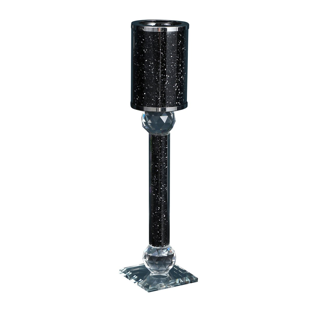 Ambrose Exquisite Candle Holder in Gift Box, Black Crushed DiamondsHome & Garden12.25"H x 2.75"DBlack