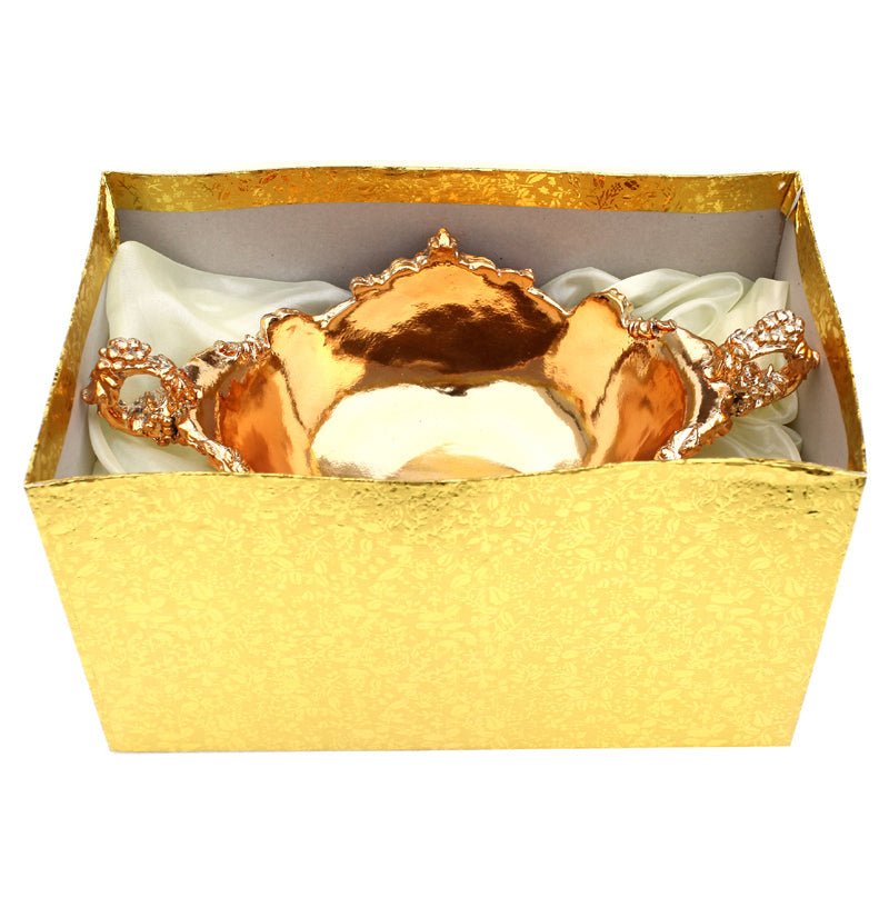 Ambrose Gold Plated Crystal Embellished Ceramic Fruit Platter (16.75Home & Garden, Accent tray