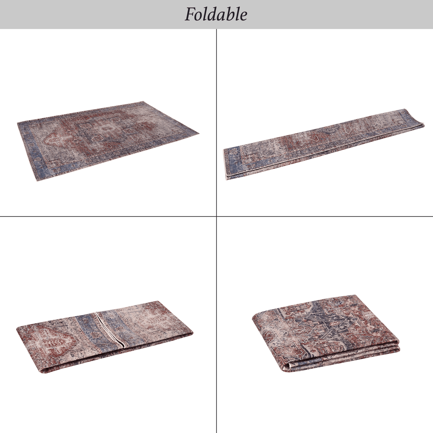Area Rugs 4x6, Washable Rug, Low - Pile, Non - Slip, Non - Shedding, Foldable, Kid & Pet Friendly - Area Rugs for living room, bedroom, kitchen, dining room rug - for Gifts, (Burgundy, 4' x 6')as PicAbstract Rugs