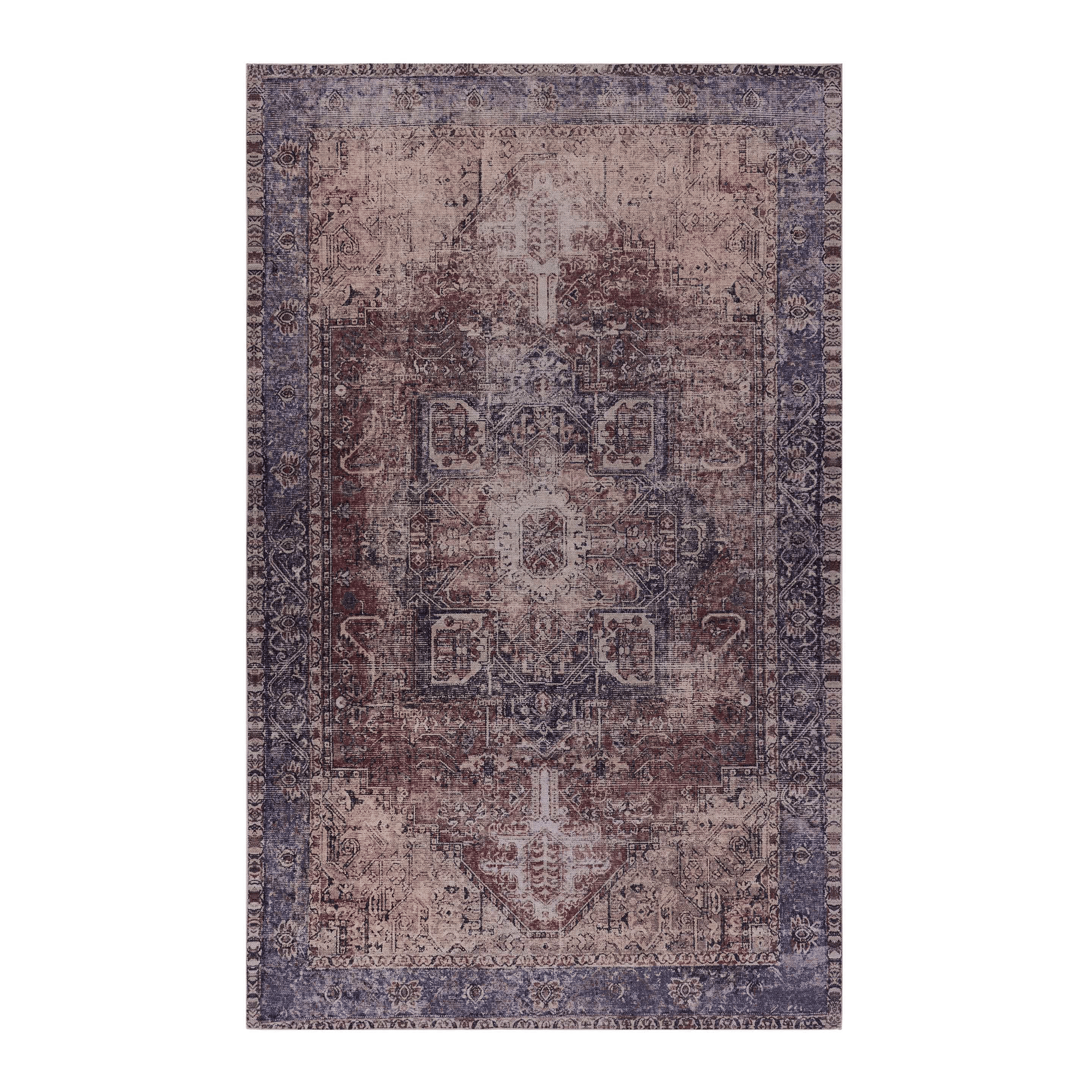 Area Rugs 4x6, Washable Rug, Low - Pile, Non - Slip, Non - Shedding, Foldable, Kid & Pet Friendly - Area Rugs for living room, bedroom, kitchen, dining room rug - for Gifts, (Burgundy, 4' x 6')as PicAbstract Rugs