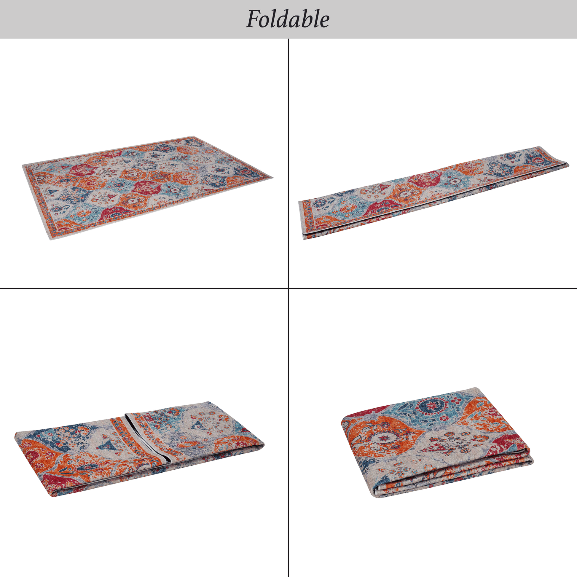 Naar 3x5 Cream Area Rug, Washable Rug, Low - Pile, Non - Slip, Non - Shedding, Foldable, Kid & Pet Friendly - Area Rugs for living room, bedroom, kitchen, dining room rug - Perfect Gifts, (Cream, 3' x 5')as PicAbstract Rugs