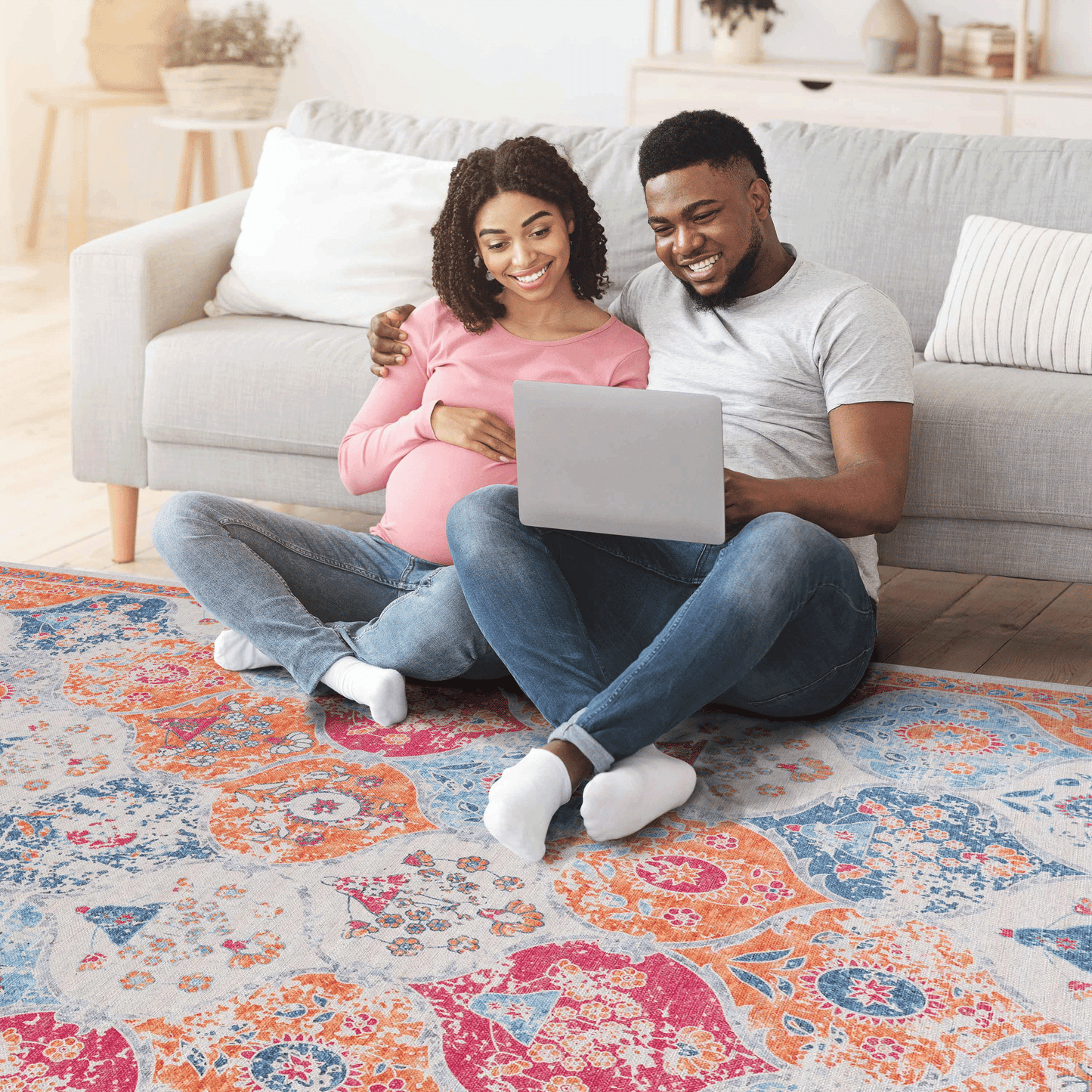 Naar 3x5 Cream Area Rug, Washable Rug, Low - Pile, Non - Slip, Non - Shedding, Foldable, Kid & Pet Friendly - Area Rugs for living room, bedroom, kitchen, dining room rug - Perfect Gifts, (Cream, 3' x 5')as PicAbstract Rugs