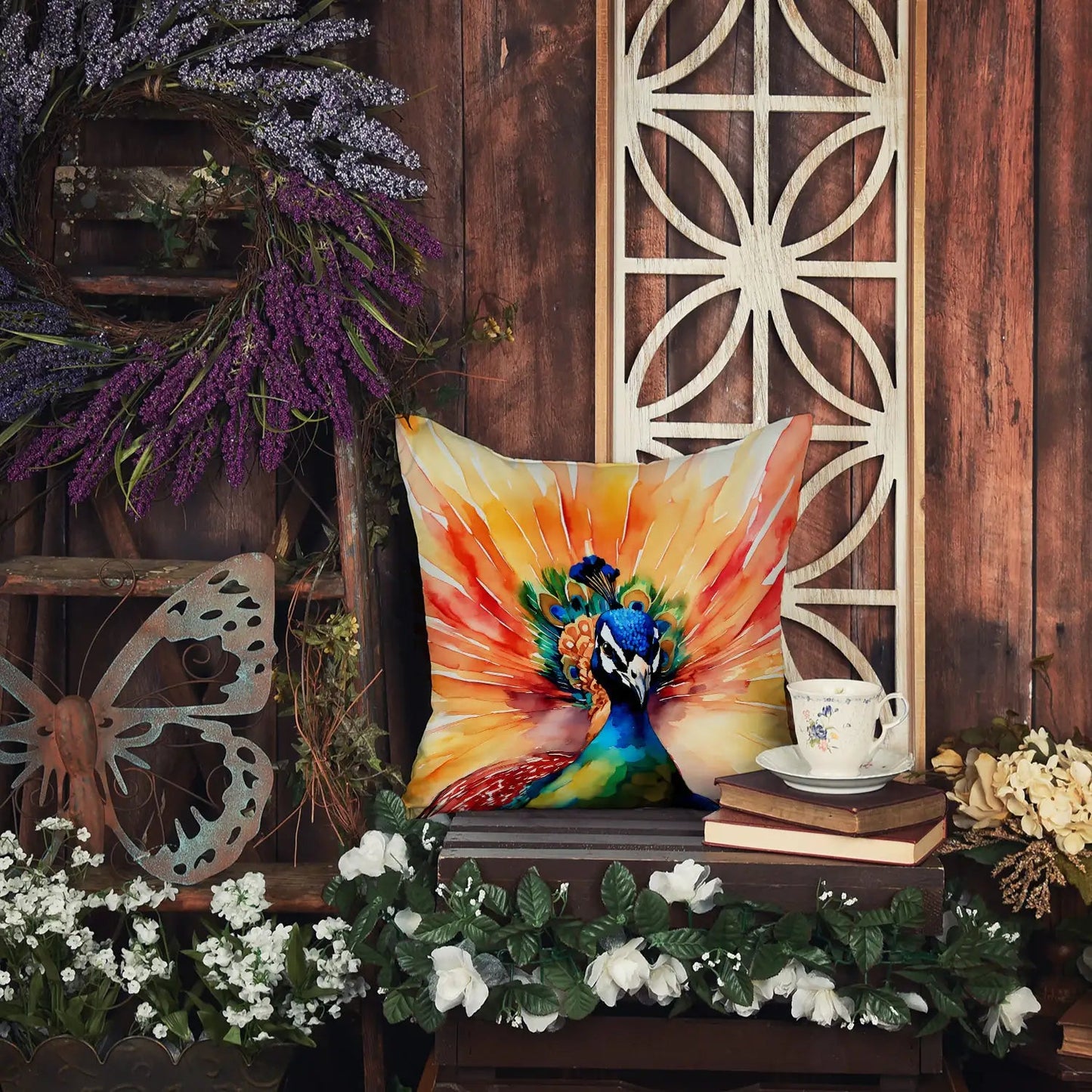 Peacock Throw Pillow