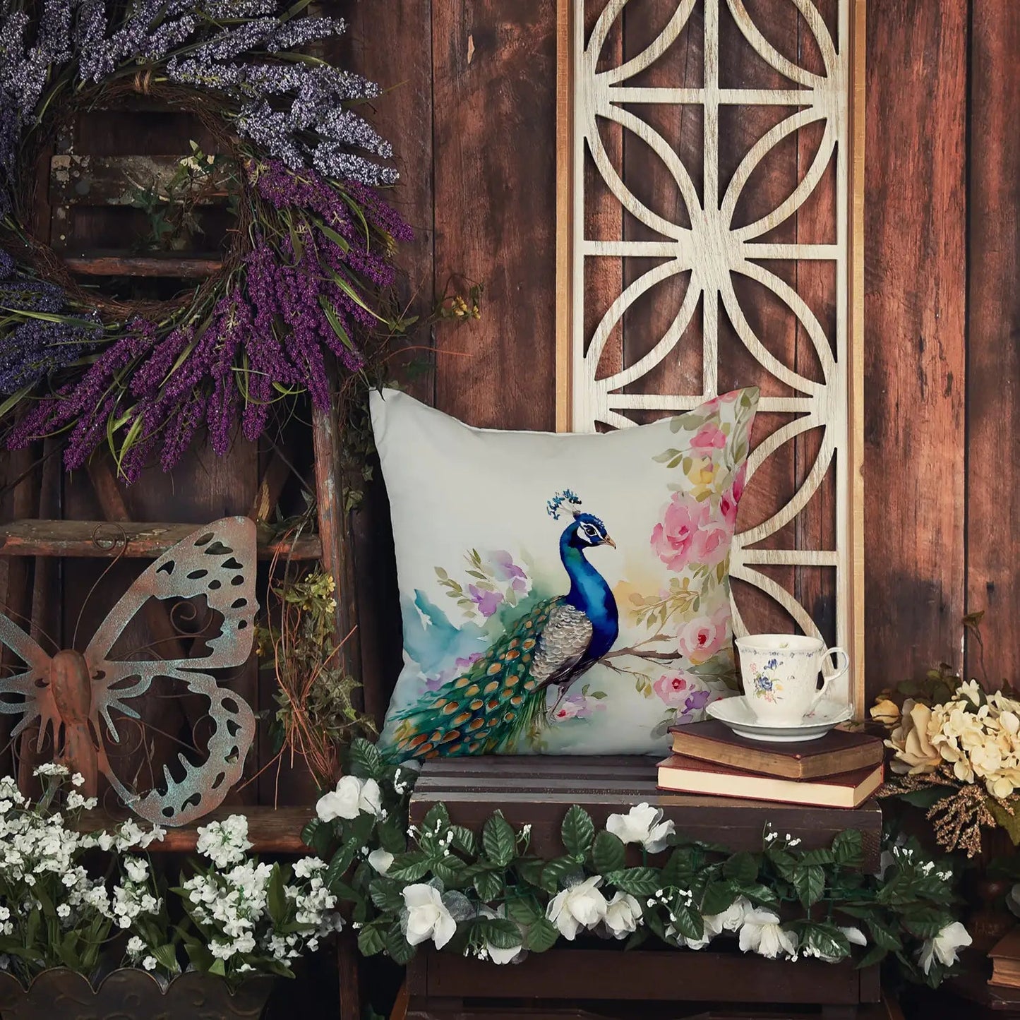 Peacock Throw Pillowdecor pillows
