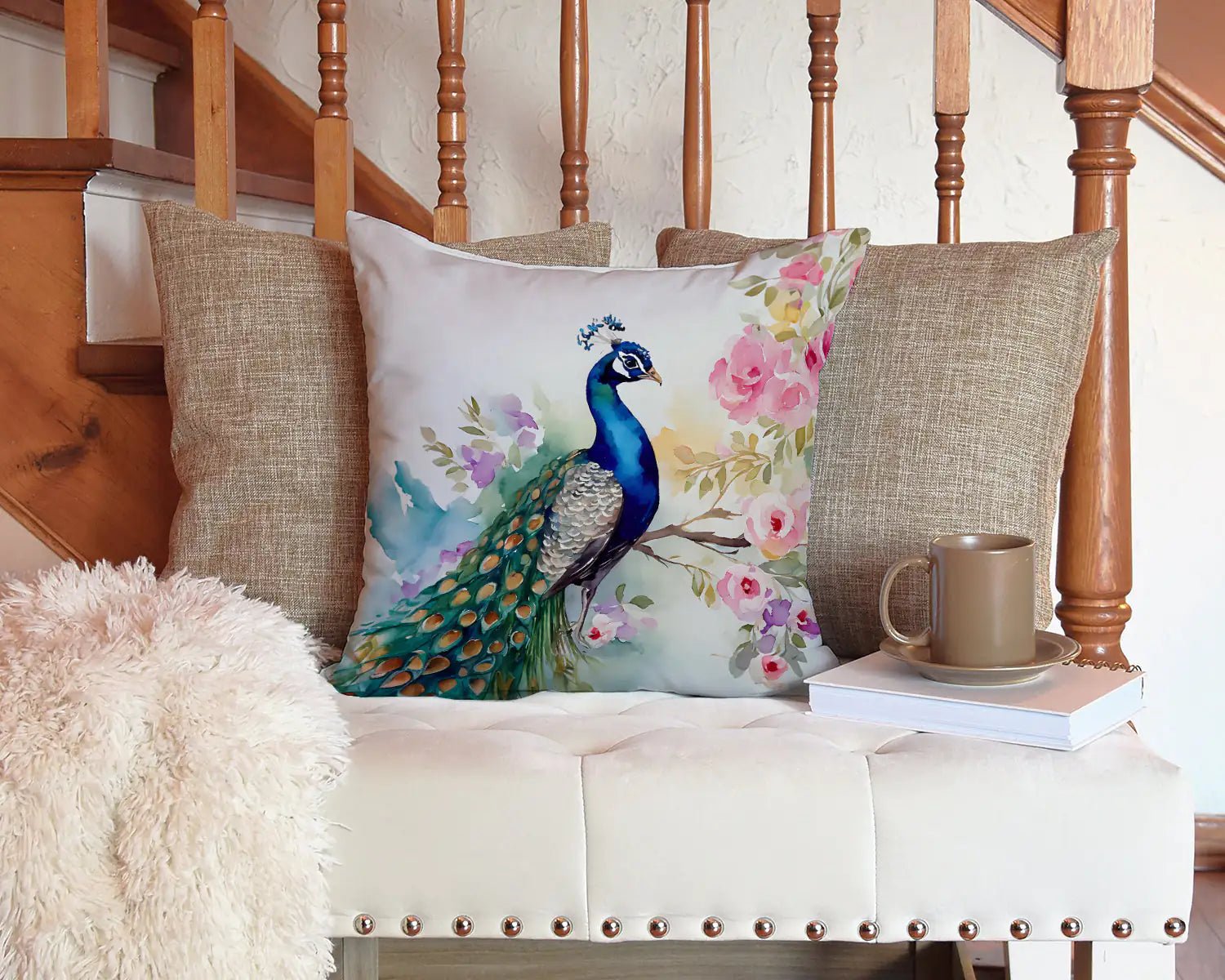 Peacock Throw Pillowdecor pillows