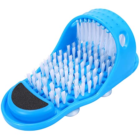 Plastic Feet Massager Bath SlippersBlueBath Brush