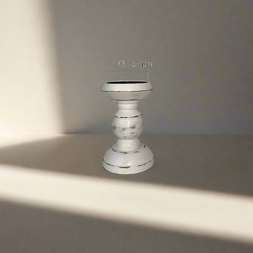 Retro White Wooden Candle HolderHome & GardenCandle Holder - SmallCandle Holder