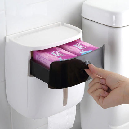 Wall Mounted Waterproof Toilet Paper HolderGreydispenser