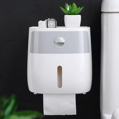 Wall Mounted Waterproof Toilet Paper HolderGreydispenser